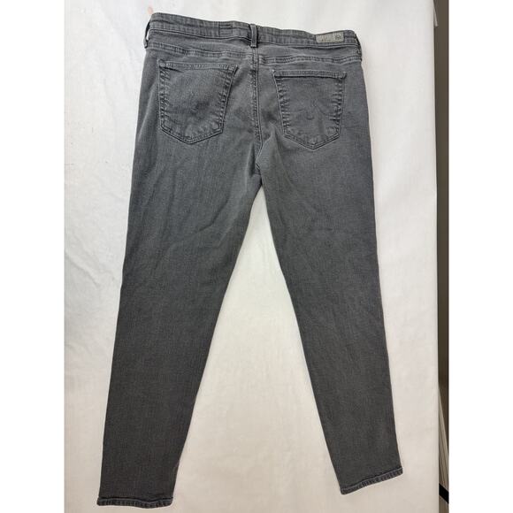 AG Adriano Goldschmied The Stevie Ankle Jeans Slim Straight Gray 32R - Picture 2 of 10